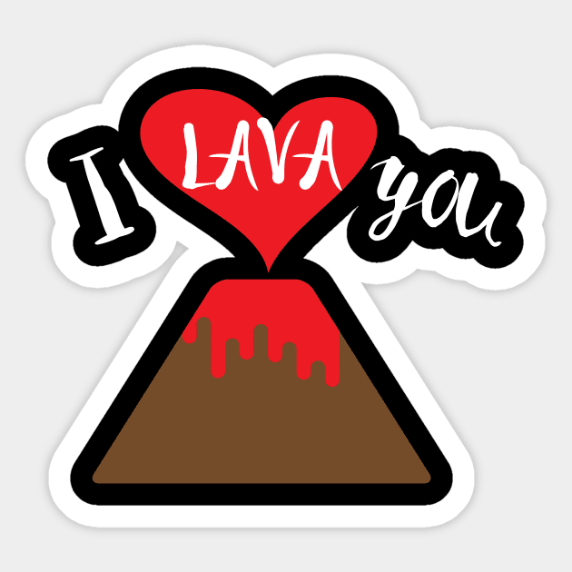 Cute & Funny I Lava You Volcano Valentine's Day Sticker by theperfectpresents